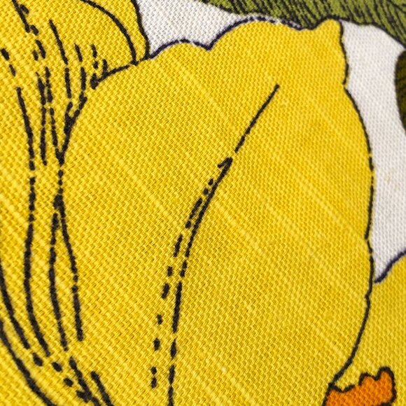 Vintage 70s retro floral large bold print 3 yards by 5th Avenue designs fabric - Picture 7 of 10